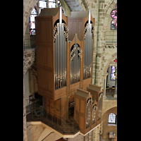 Köln, Basilika St. Gereon (Chororgel), Blick vom oberen seitlichen Umgang des Dekagons zur Orgel