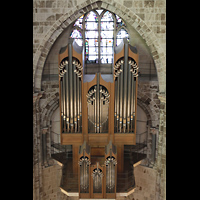 Köln, Basilika St. Gereon (Chororgel), Blick vom oberen seitlichen Umgang des Dekagons zur Orgel