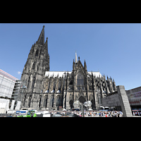 Kln (Cologne), Dom St. Peter und Maria, Seitenansicht von Sden vom Roncalliplatz