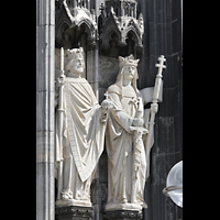 Kln (Cologne), Dom St. Peter und Maria, Alttestamentliche Figuren rechts neben dem Hauptportal