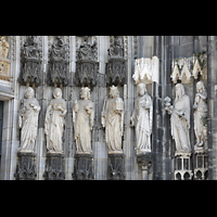 Kln, Dom St.Peter und Maria (Truhenorgel), Alttestamentliche Figuren rechts am Hauptportal