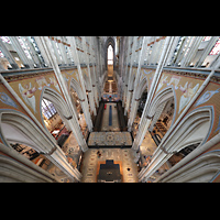 Kln, Dom St.Peter und Maria (Truhenorgel), Blick vom Triforium im Chor in den gesamten Dom