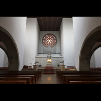 Regensburg, St. Wolfgang, Innenraum in Richtung Orgel