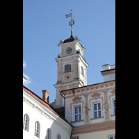 Vilnius, Šv. Jonu Bažnycia (St. Johannes), Oginskiu koplycios (Oginski-Kapelle), Blick von einem Innenhof der Universität auf den Turm