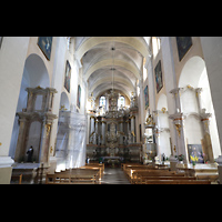 Vilnius, Šv. arkangelo Rapolo bažnycia (Erzengel Raphael), Innenraum in Richtung Chor