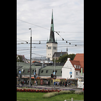 Tallinn (Reval), Oleviste Kirik (Olai-Kirche), Blick vom Kanuti in Richtung Oleviste kirik