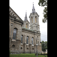 Tallinn (Reval), Kaarli kirik (Karlskirche), Blick aufs nördliche Seitenschiff und auf den Nordturm