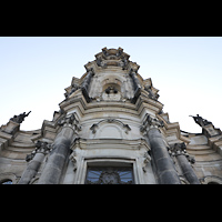 Dresden, Kathedrale (ehem. Hofkirche), Turm perspektivisch