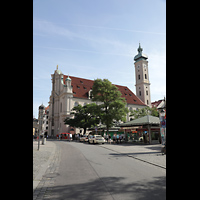 Mnchen (Munich), Hailig-Geist-Kirche, Ansicht vom Viktualienmarkt