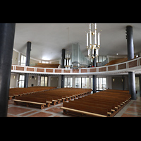 München, St. Matthäus (ev.), Seitlicher Blick zur orgelempore