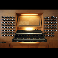Lbeck, St. Jakobi (Kleine Orgel), Spieltisch der groen Orgel