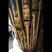 Lbeck, St. Jakobi (Positiv), Bemalte Pedalpfeifen der groen Orgel