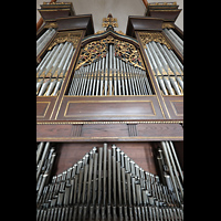 Lbeck, St. Jakobi (Groe Orgel), Brustwerk und Prospekt der kleinen Orgel