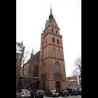 Lübeck, Propsteikirche Herz-Jesu, Ansicht von Osten von der Parade