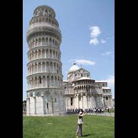 Pisa, Duomo di Santa Maria Assunta, Schiefer Turm und Dom von Osten