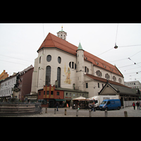 Augsburg, St. Moritz (Hauptorgel), Chor und Seitenschiff von außen