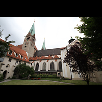 Augsburg, Dom St. Maria (Chororgel), Außenansicht vom Domhof aus