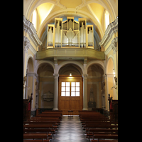 Sorrento, Chiesa di San Francesco, Innenraum in Richtung Orgel