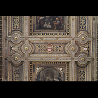 Napoli (Neapel), Cattedrale di S. Maria Assunta, Detail der reich verzierten Kassettendecke