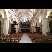 Bordeaux, Notre-Dame (Hauptorgel), Innenraum in Richtung Orgel