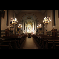 Monsviller, Notre-Dame de l'Assomption, Innenraum in Richtung Chor
