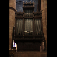 Strasbourg (Straßburg), Cathédrale Notre-Dame - Münster (Krypta-Orgel), Chororgel vom Chorraum aus gesehen