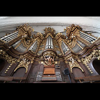 Bamberg, St. Stephan, Orgel mit Spieltisch