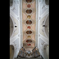 Bamberg, Pfarrkirche Unserer lieben Frau, Orgel und Deckengemälde