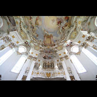 Steingaden - Wies, Wieskirche - Wallfahrtskirche zum gegeißelten Heiland, Orgelempore