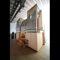Ettal, Benediktinerabtei, Klosterkirche (Chororgel), Sandtner-Orgel seitlich