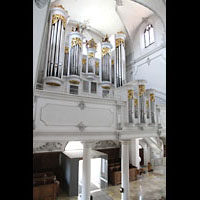 Kempten, St. Mang (Chororgel), Orgelempore seitlich
