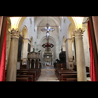 Trogir, Katedrala, Innenraum in Richtung Chor
