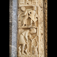 Trogir, Katedrala, Detail des Radovans Portal