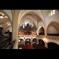 Berlin (Mitte), St. Afra (Institut St. Philipp Neri), Seitenempore mit Spieltisch in Richtung Orgel