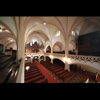 Berlin (Mitte), St. Afra (Institut St. Philipp Neri), Blick von der Choir-Empore zum Prospekt mit Great und Pedal, rechts: Swell