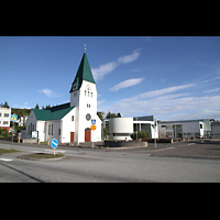 Hafnarfjörður (Hafnafjördur), Kirkja (Barockorgel), Gesamtansicht von außen