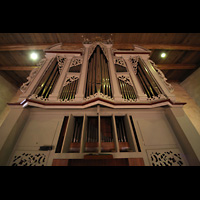 Harstad - Trondenes, Trondenes Kirke, Orgel vom Spieltisch aus gesehen