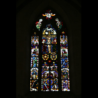 Ulm, Münster (Konrad-Sam-Kapelle), Buntes Fenster mit Glasmalerei
