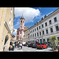 Passau, Stadtpfarrkirche St. Paul, Ansicht vom Rindermarkt