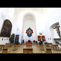 Passau, Marianische Votivkirche, Innenraum in Richtung Chor