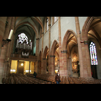 Colmar, Église Collégiale Saint-Martin (Hauptorgel), Innenraum / Hauptschiff in Richtung Orgel