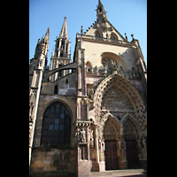 Thann, Église Collégiale, Fassade mit Hauptportal