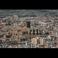 Granada, Catedral (Epistelorgel), Gesamtansicht von der Alhambra aus