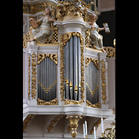 Rückpositiv mit reicher Ornamentik Amsterdam, Waalse Kerk (Oude Walenkerk), Rückpositiv mit reicher Ornamentik