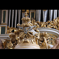 Instruzmente auf der Mitte des Rückpositivs Amsterdam, Waalse Kerk (Oude Walenkerk), Instruzmente auf der Mitte des Rückpositivs