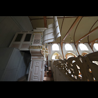 Orgel von der Seite aus gesehen Amsterdam, Waalse Kerk (Oude Walenkerk), Orgel von der Seite aus gesehen