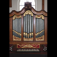 Prospekt des Chorpositivs Amsterdam, Waalse Kerk (Oude Walenkerk), Prospekt des Chorpositivs
