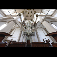 Querhaus und Westwand mit Orgel perspektivisch Amsterdam, Westerkerk, Querhaus und Westwand mit Orgel perspektivisch