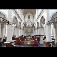 Blick von der Chorempore in Richtung Hauptorgel Amsterdam, Westerkerk, Blick von der Chorempore in Richtung Hauptorgel