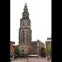 Grote Markt mit Turm der Martinikerk Groningen, Martinikerk, Grote Markt mit Turm der Martinikerk